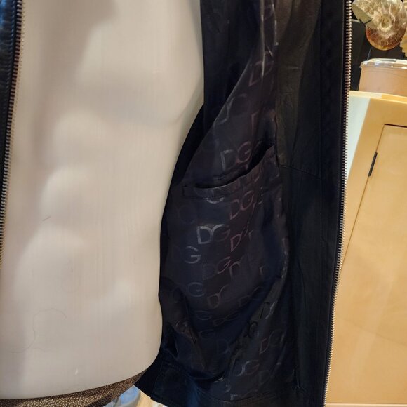 Dolce Gabbana Black Leather Jackets - Picture 3 of 5